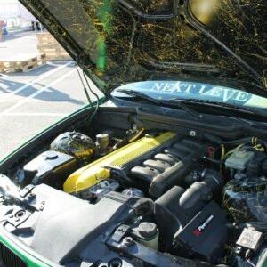 a car with its hood open